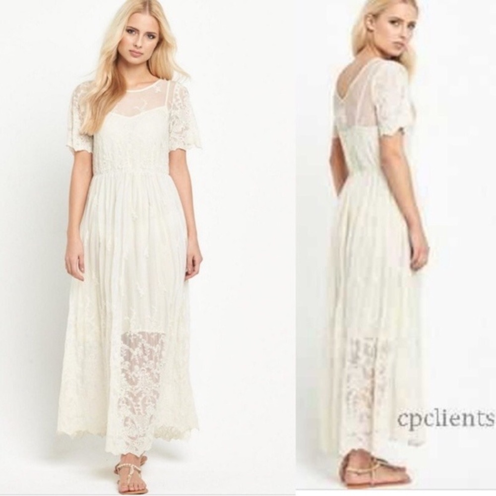 Ralph Lauren Denim & Supply Vanessa Maxi Ivory Lace Dress